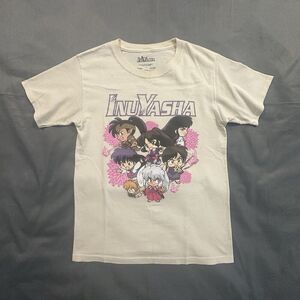InuYasha Shirt Mens Small Chibi Graphic Tee Anime Cartoon 2009 Y2K Creme